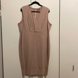 ASOS-Blush Body Con Dress-Size: 16